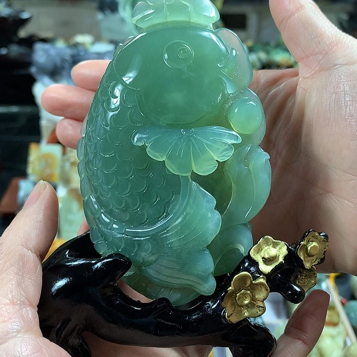 蛇纹石玉手把件未镶嵌奇**学