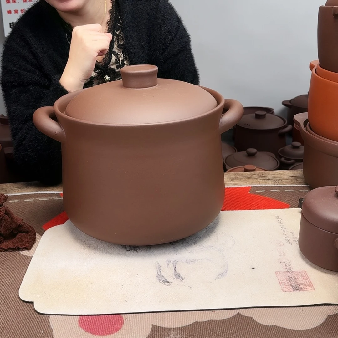 紫砂砂锅8升正品无暇