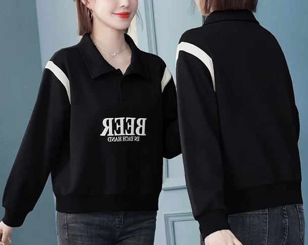 8524#新款女装加绒卫衣