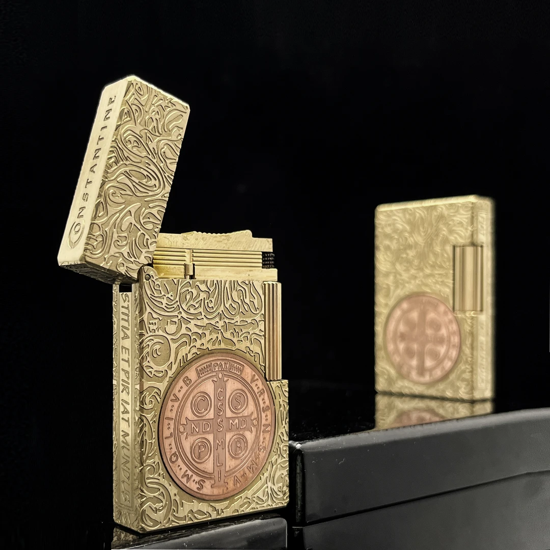 LANYSTER侧滑 煤油朗声机【康斯坦丁】紫铜镶嵌原铜可盘 裸机无礼盒