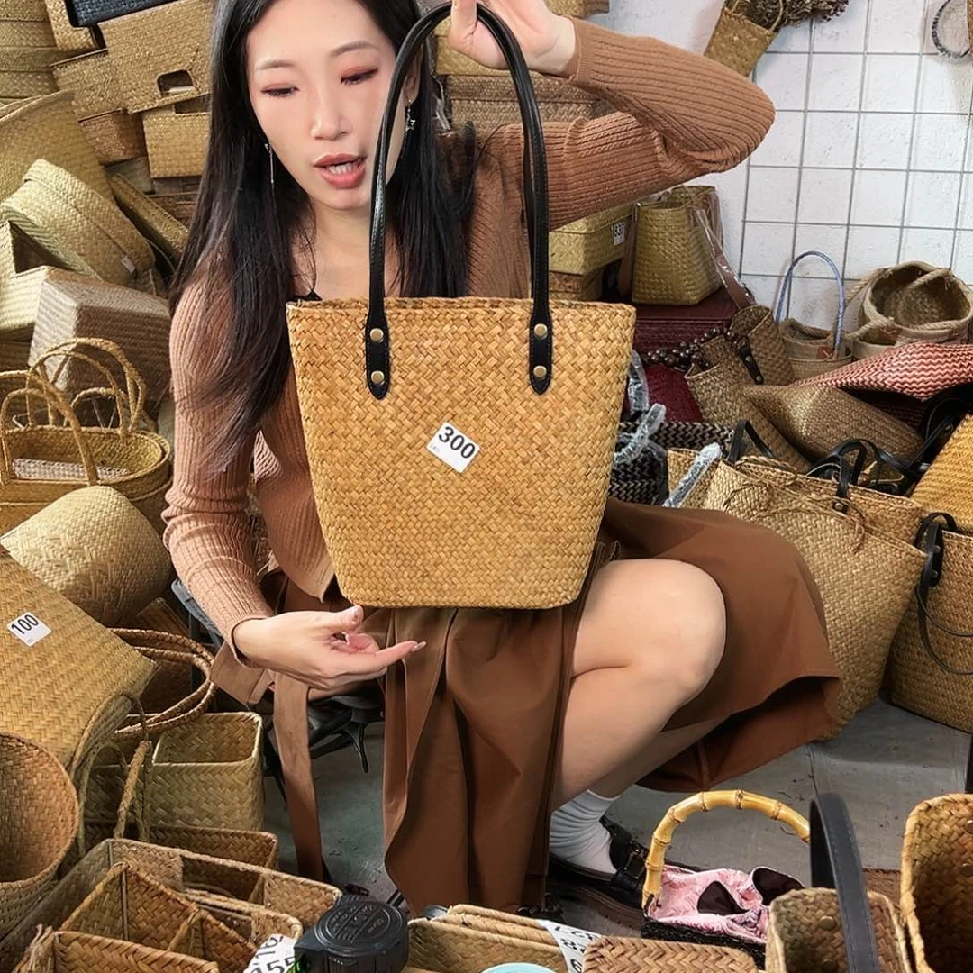 编织带草编包/草编收纳盒微瑕疵