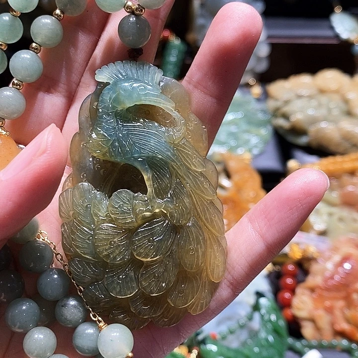 岫玉未镶嵌毛衣链