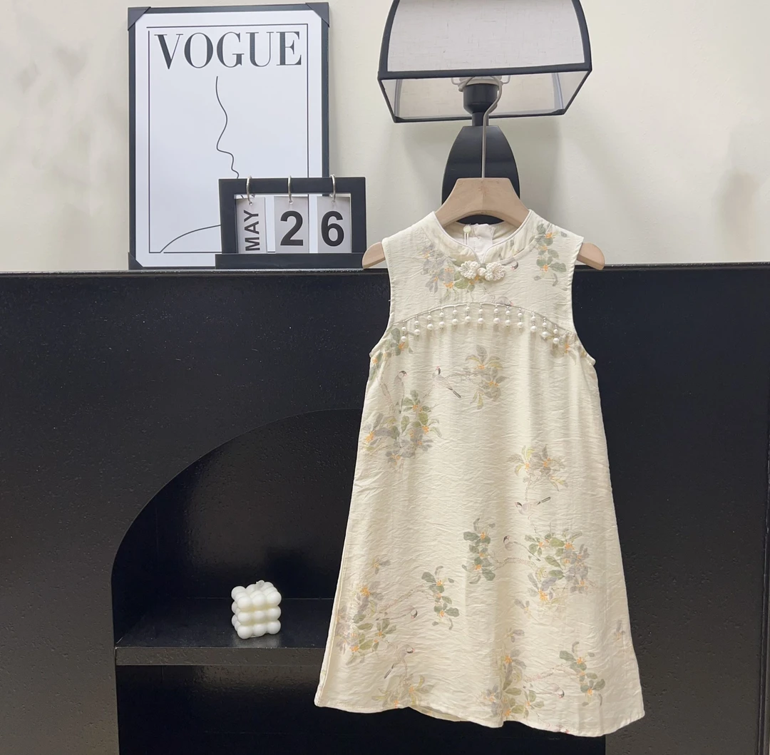 553~【无袖】女童夏季新国风裙~喜鹊~