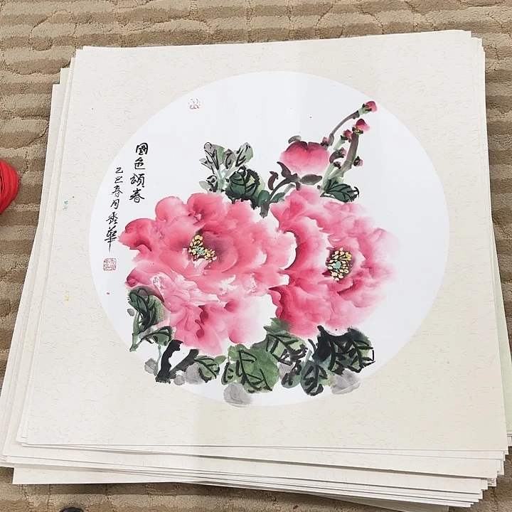 国画花鸟等图案和50.50