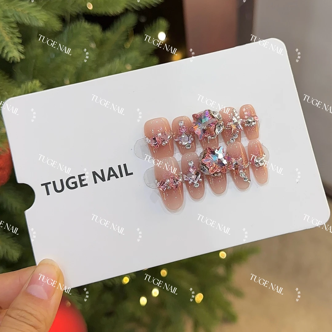 TugeNail“雪花”【施家全华】奢华高定设计款爆闪奢华穿戴甲TGT519