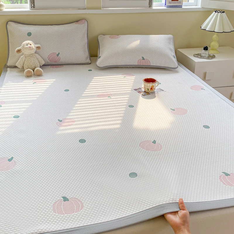 A类凉豆豆凉席儿童学生宿舍单人床单件双人家用软席子床品套件