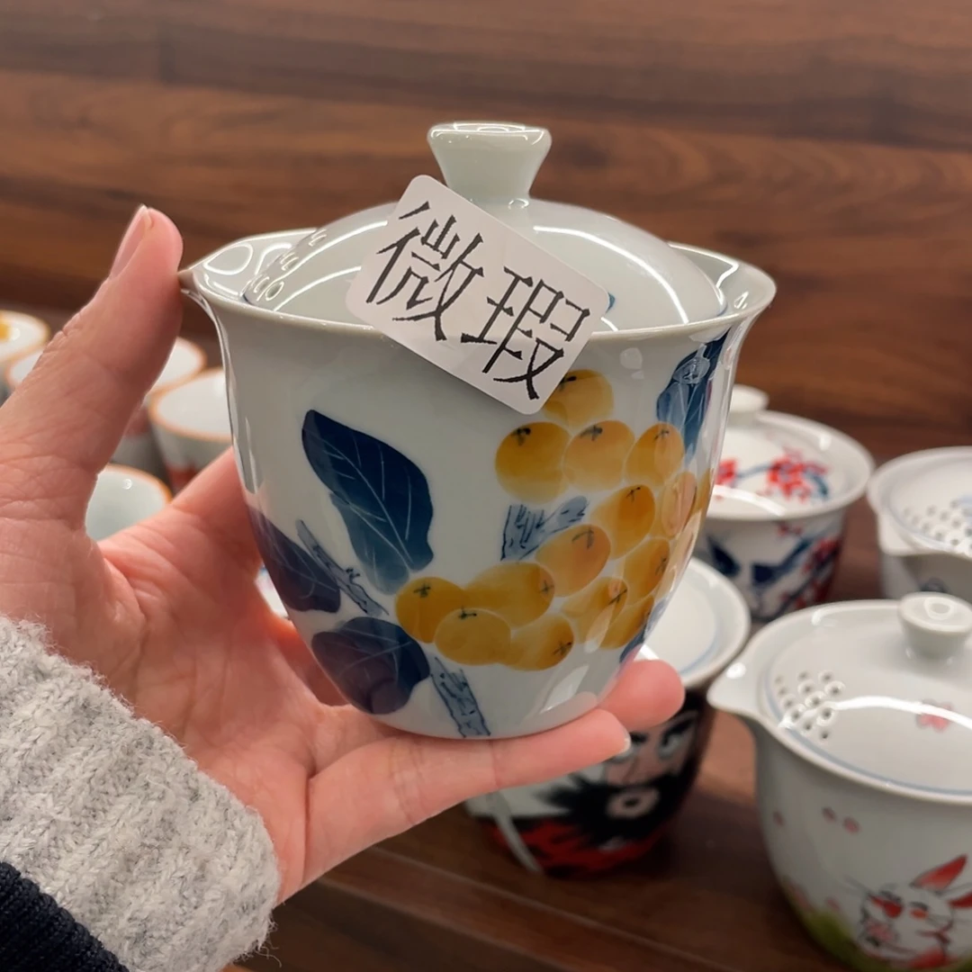 微瑕釉下彩纯手绘