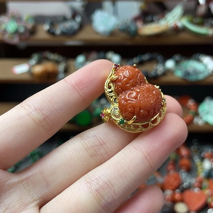 翡翠未镶嵌戒指饰品