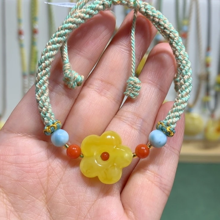 蜜蜡手链未镶嵌花