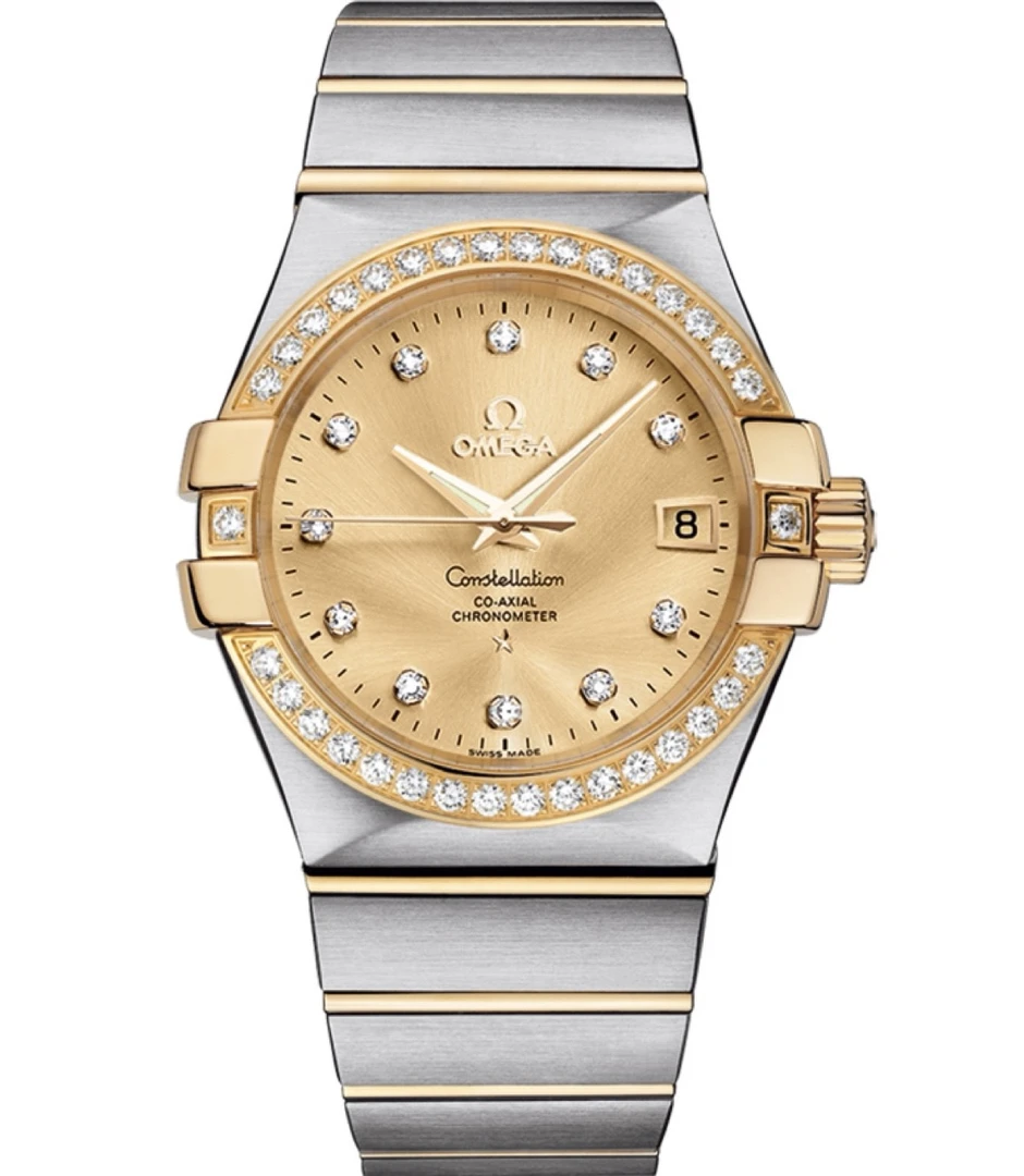 99新 Omega/欧米茄 欧米茄星座系列自动机械35毫米原镶原钻