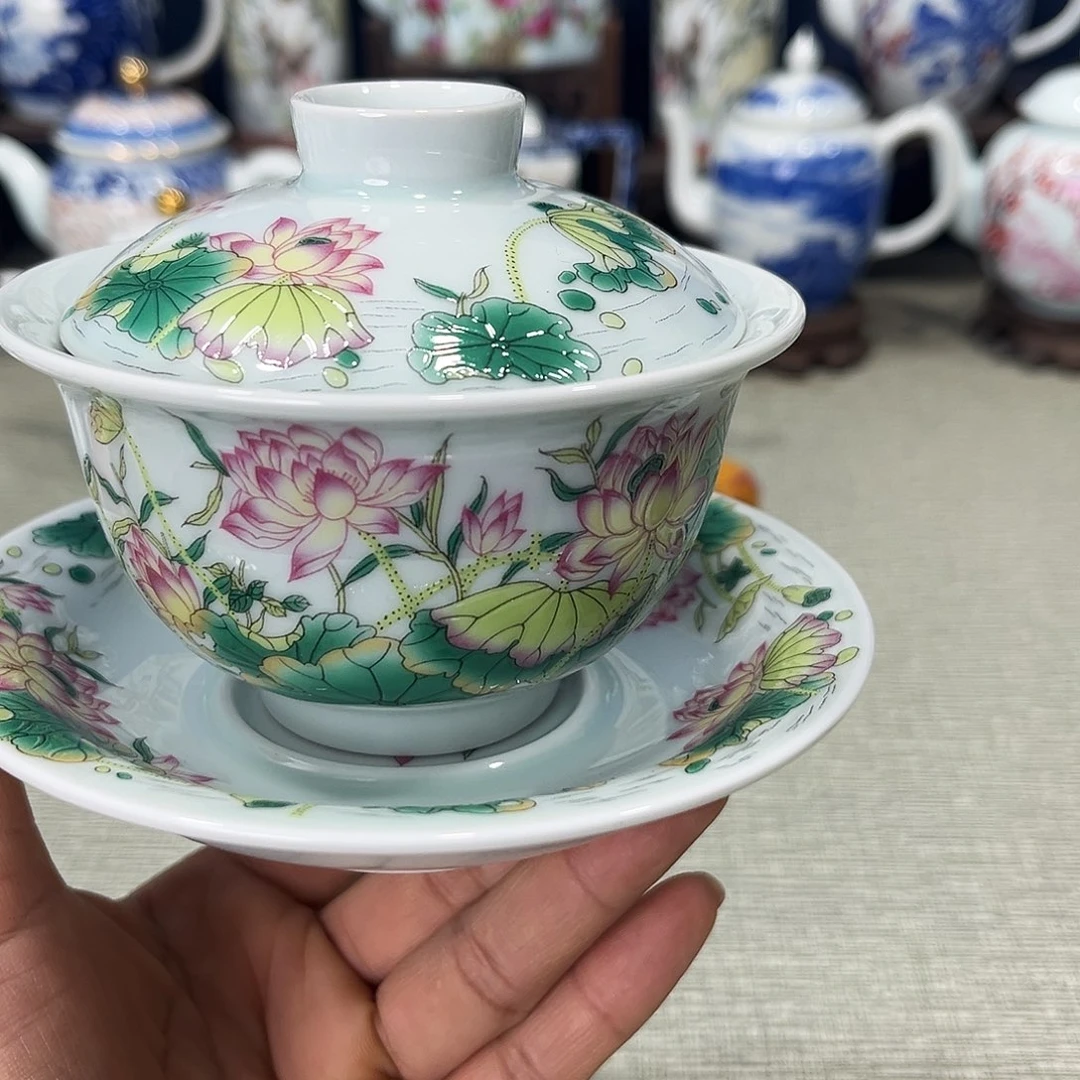 盖碗景德镇哈哈我也想你