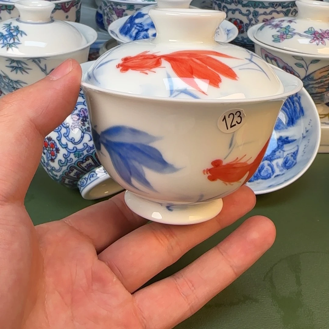 景德镇手工手绘茶具123