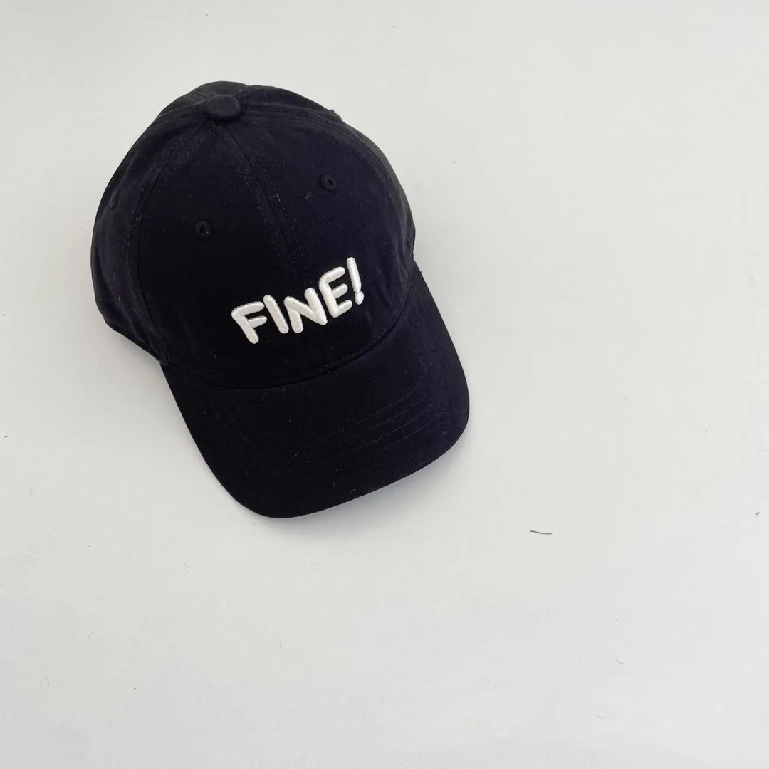 子航同款 春季新款儿童立体刺绣鸭舌帽