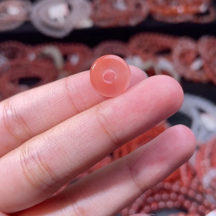 南红玛瑙未镶嵌配饰手串面包扣953