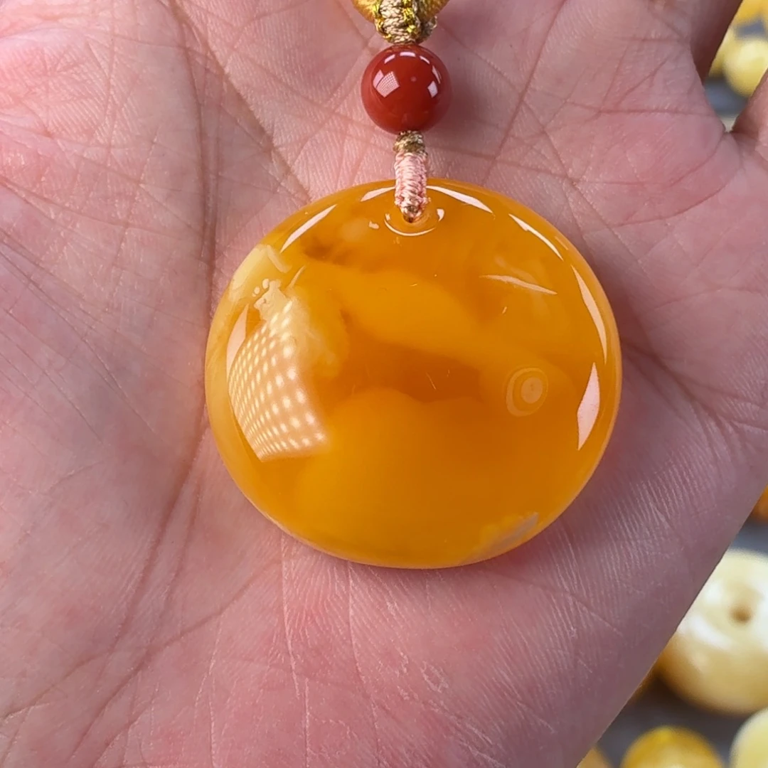 琥珀未镶嵌裸石公主扣