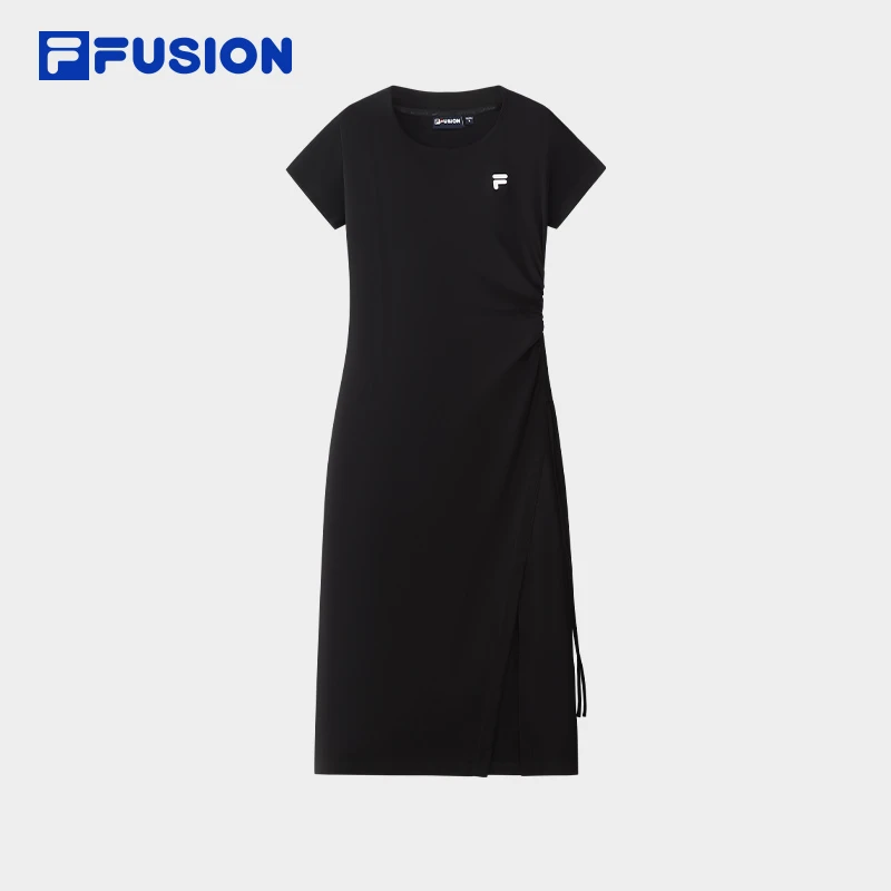 FILA斐乐新款女装运动短袖连衣裙休闲显瘦夏季裙子T11W533318F