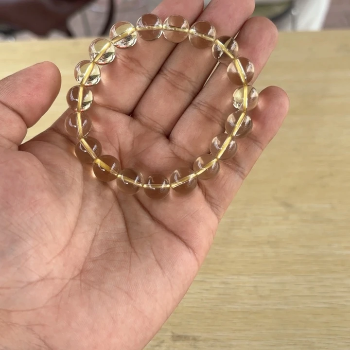 黄晶手链未镶嵌天然