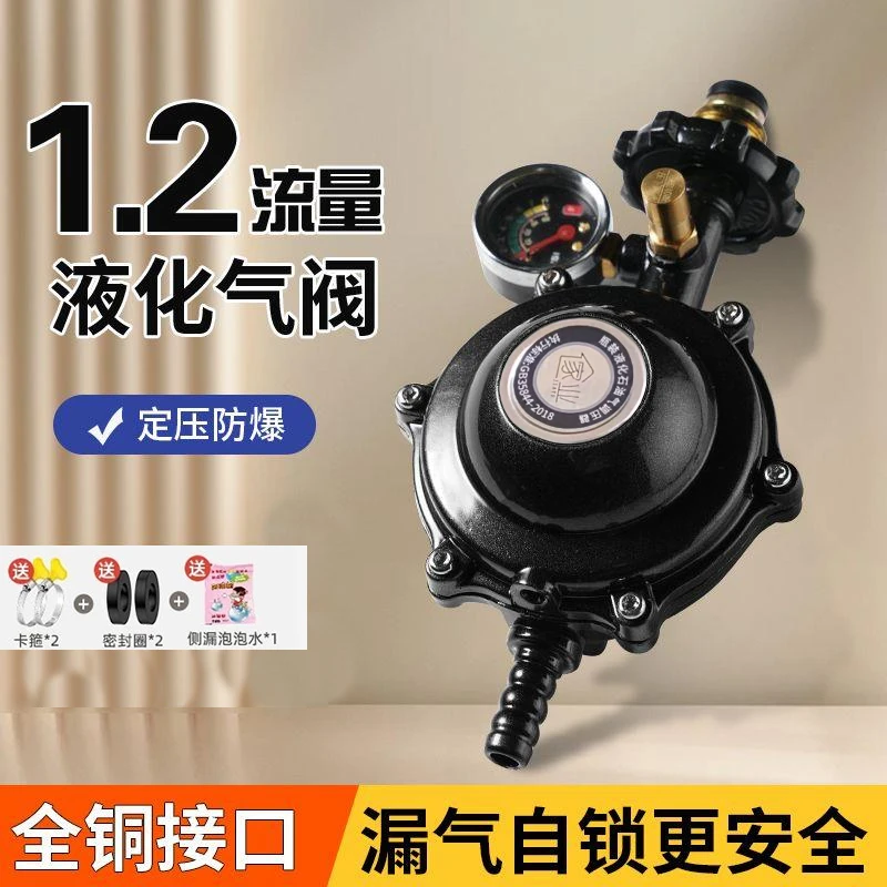 【煤气罐减压阀】 家用1.2大火力国标液化气天然气低压自闭安全阀门