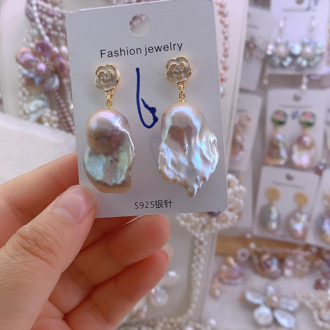 耳环淡水珍珠未镶嵌