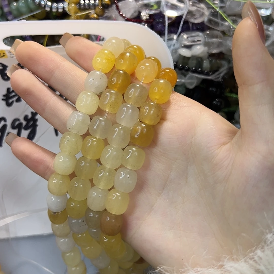 玛瑙/玉髓合金珠宝半成品金丝玉老型珠卡10一条