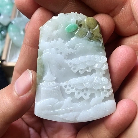 翡翠未镶嵌颈饰天然缅甸翡翠a货
