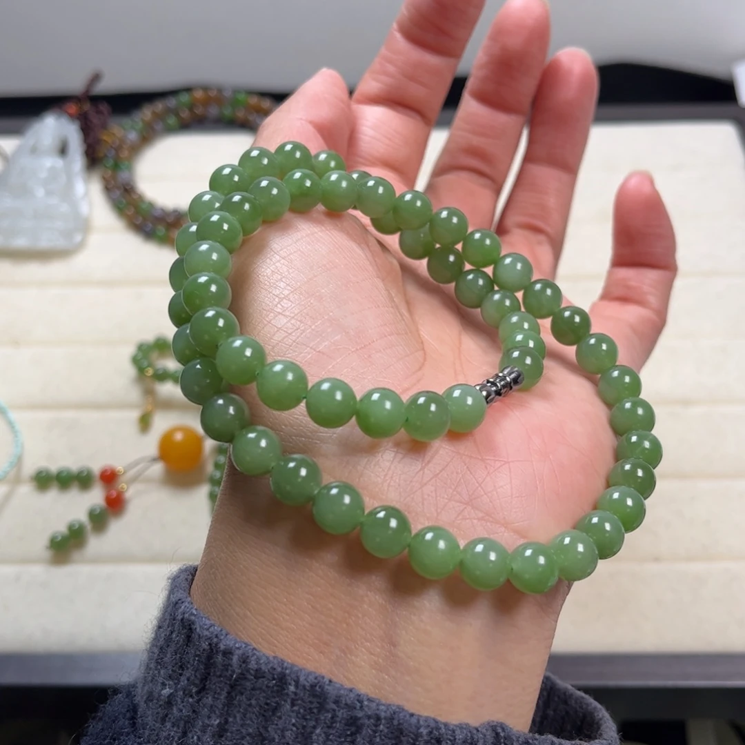 和田玉（碧玉）未镶嵌项链