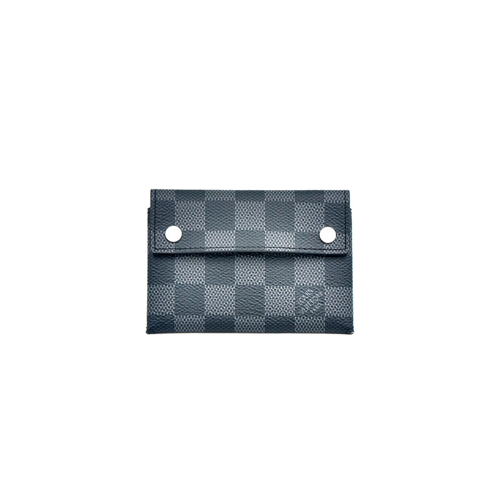 99新 LouisVuitton/路易威登 99新黑棋盘格翻盖卡包11＊8/59420