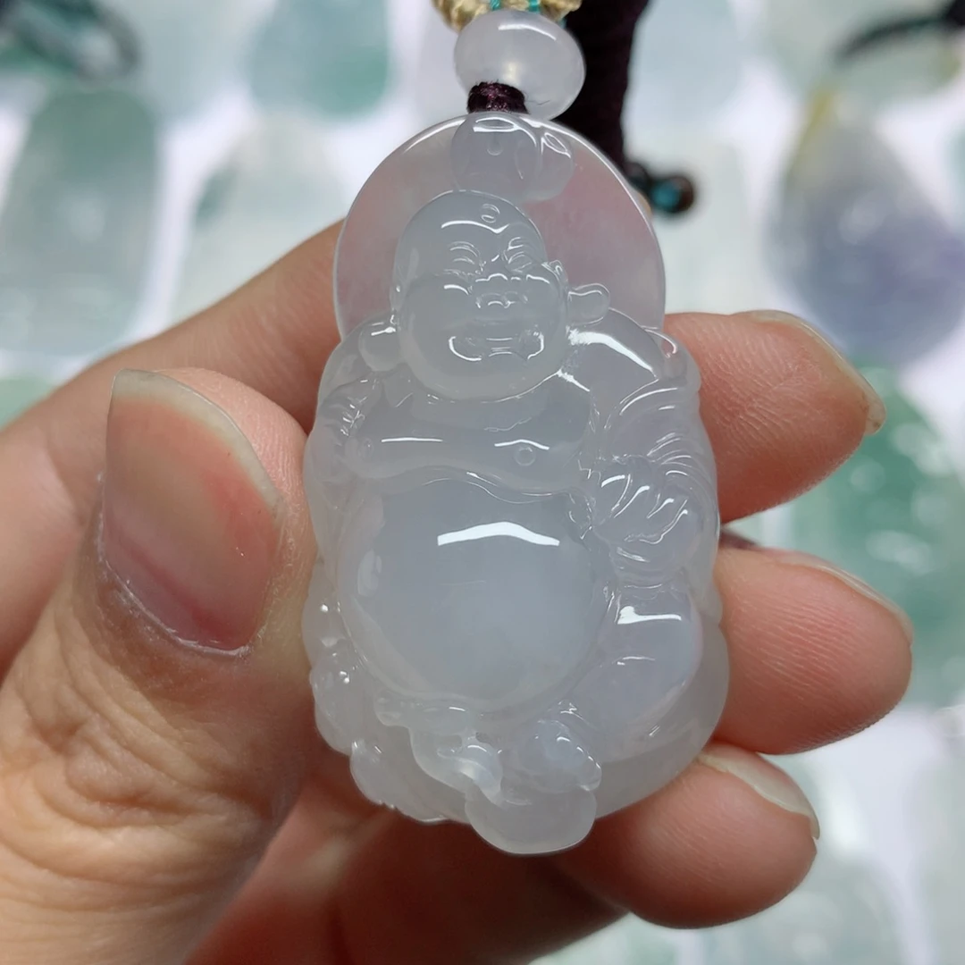 翡翠颈饰未镶嵌弥勒佛