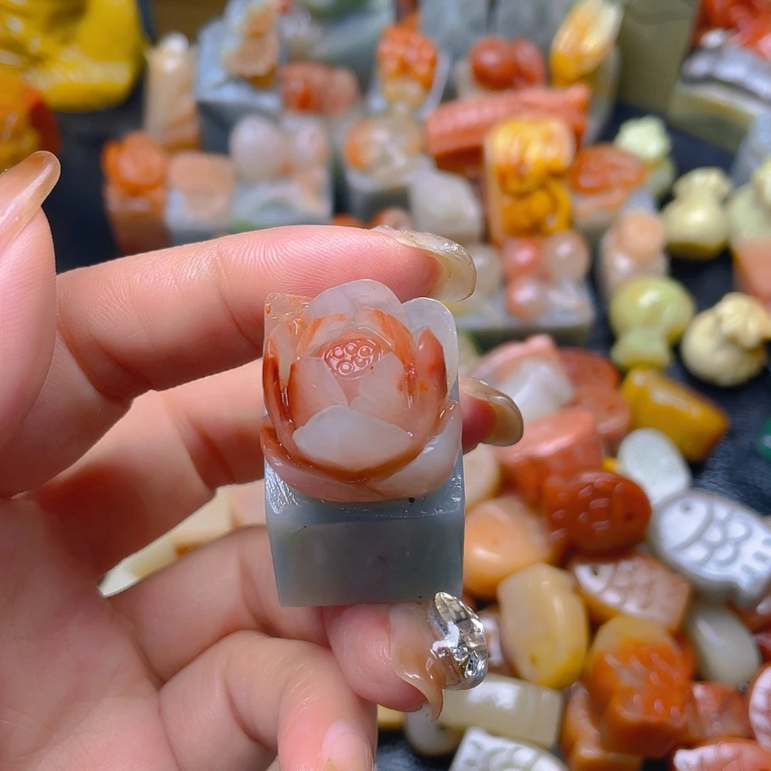 青田石印石花开富贵