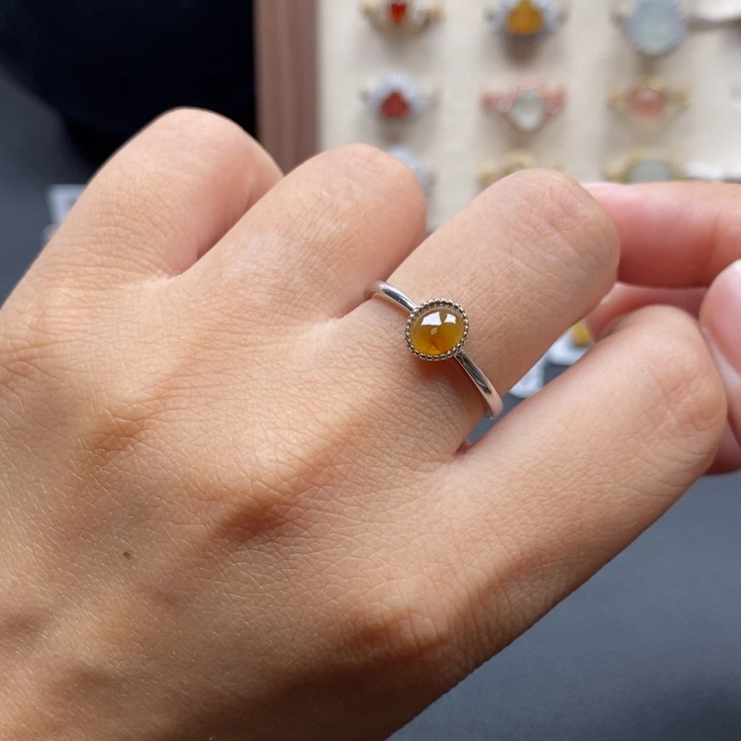 翡翠银S925镶嵌戒指