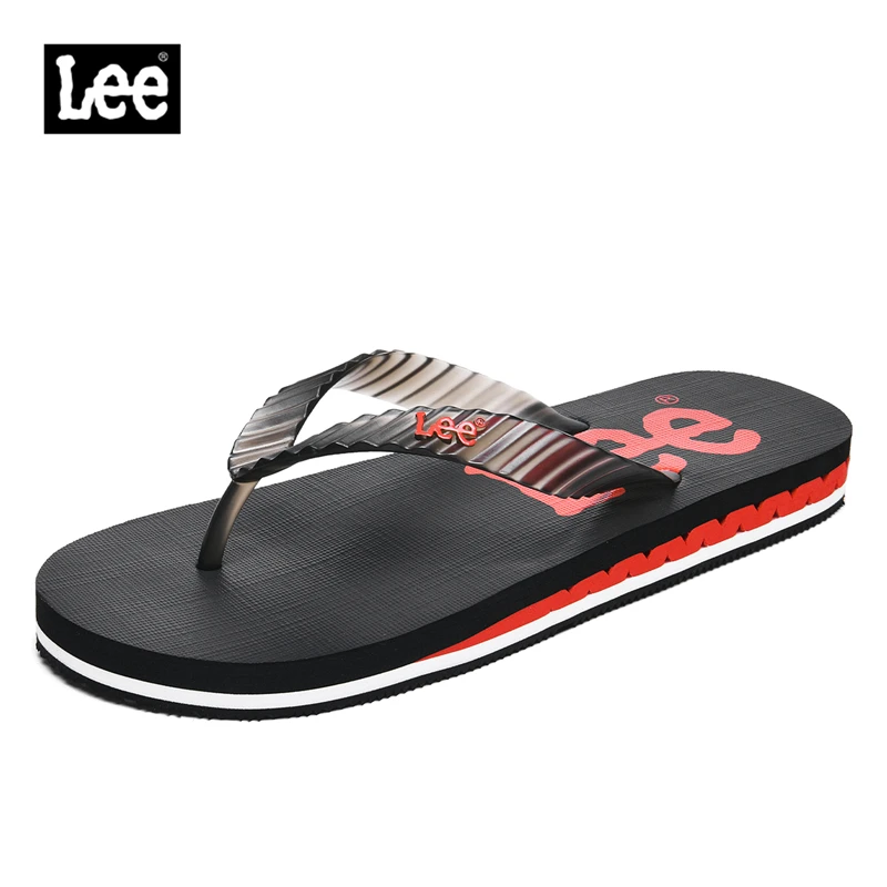 Lee平跟夏季纯色防臭防滑人字拖男款软底沙滩人字拖鞋L252UF366