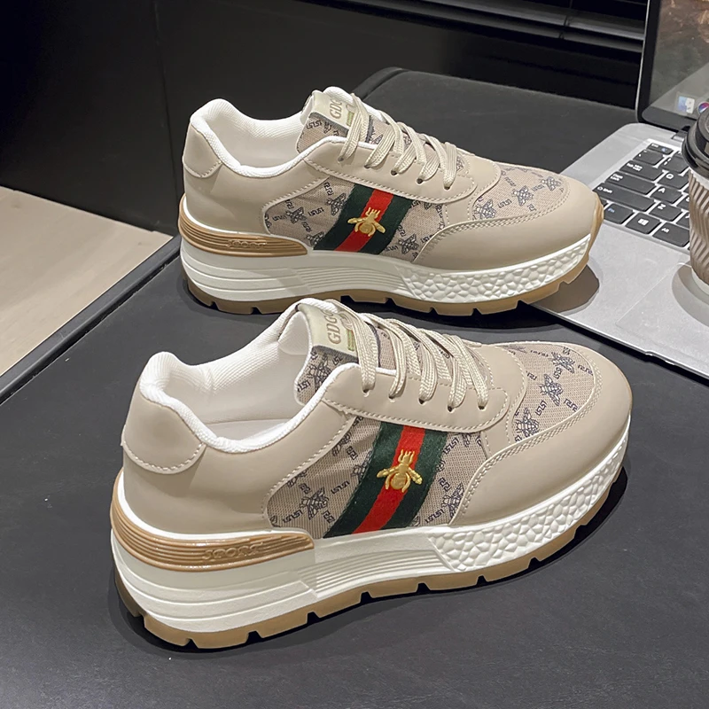 【阳阳补贴】2025复古女鞋厚底百搭休闲鞋运动鞋新款厚底