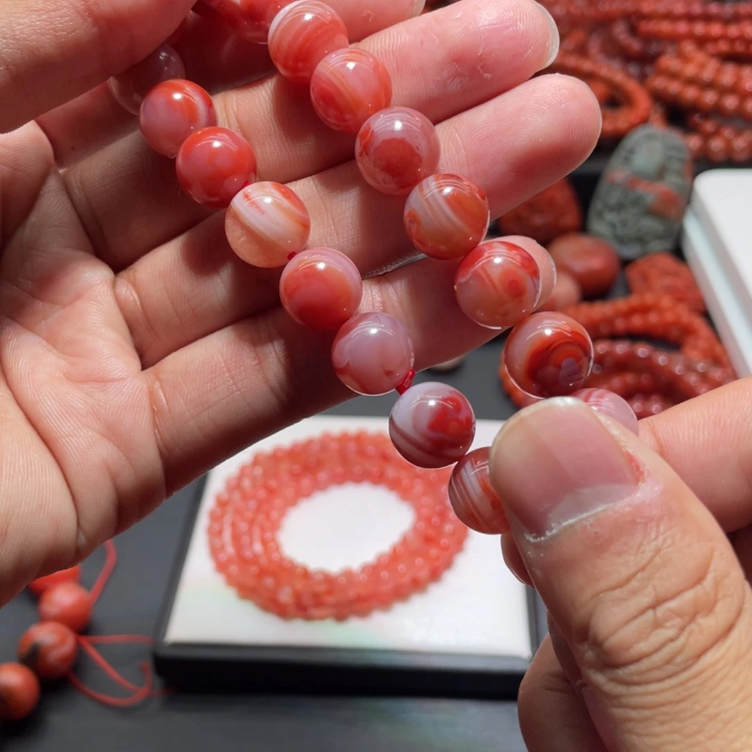 南红玛瑙手链未镶嵌