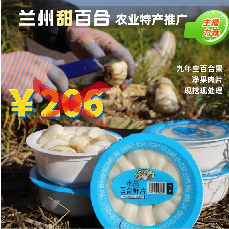 【7碗囤货装】兰州甜百合9年整大果净果肉片无需处理无添加无浪费