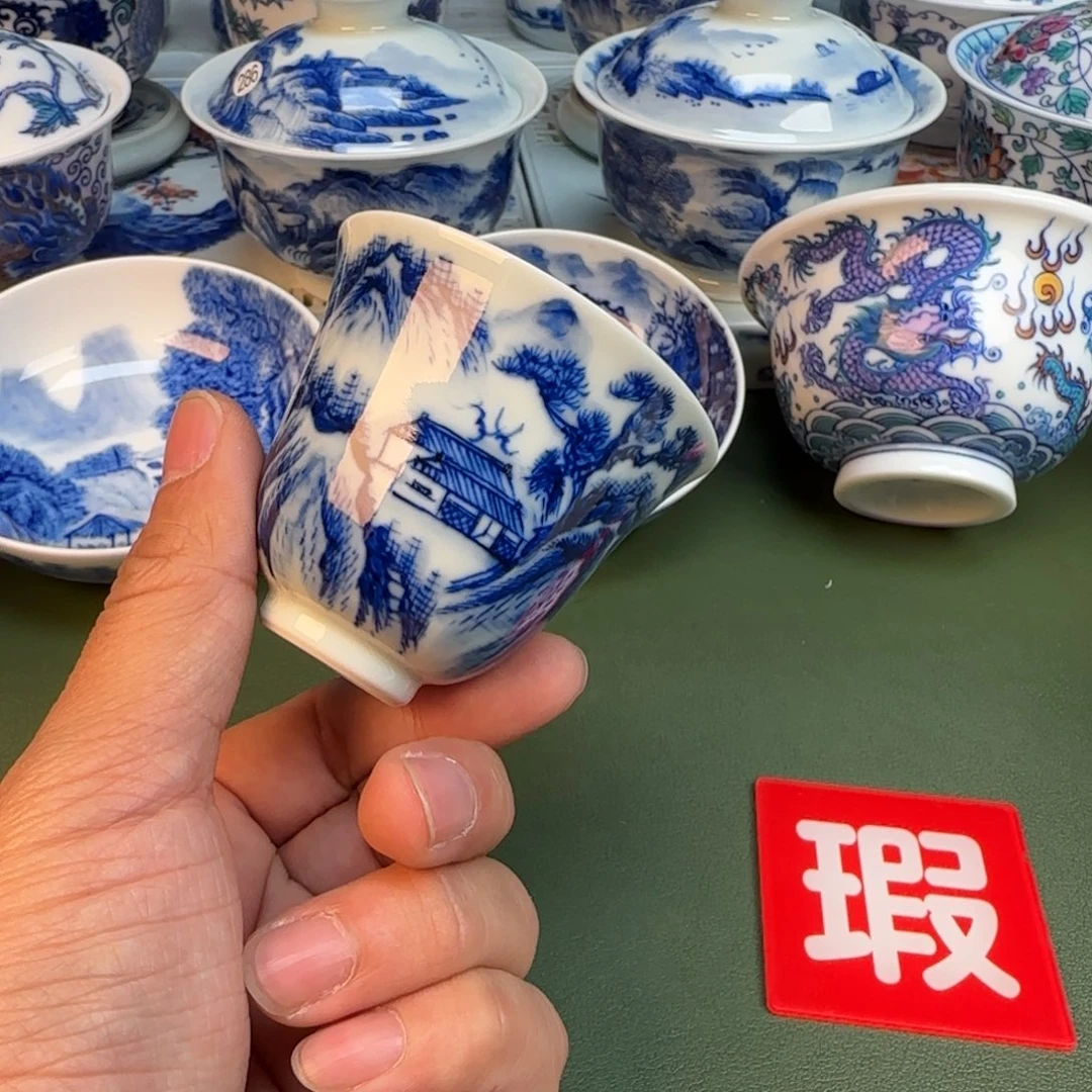 纯手工纯手绘茶具石头257