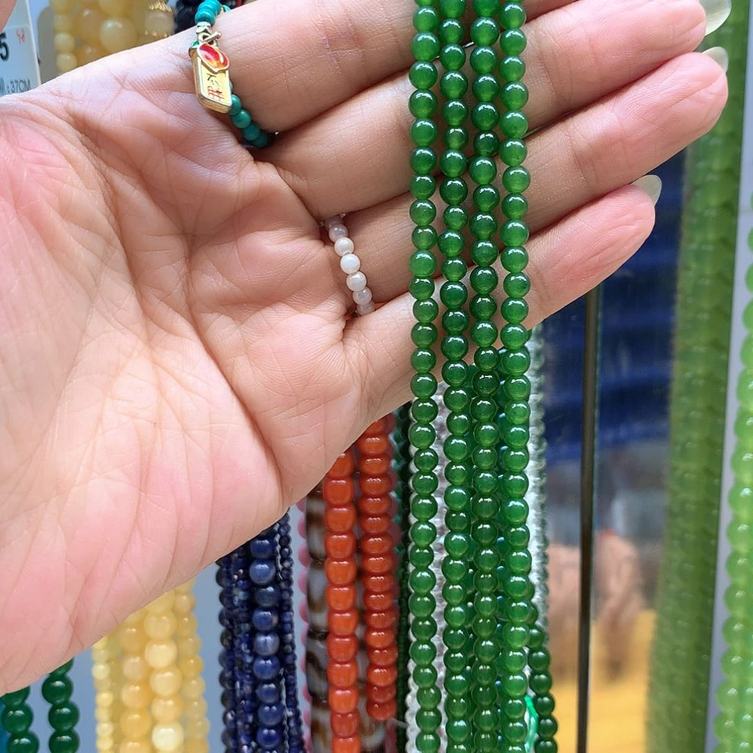 玛瑙/玉髓合金珠宝半成品菠菜绿卡4