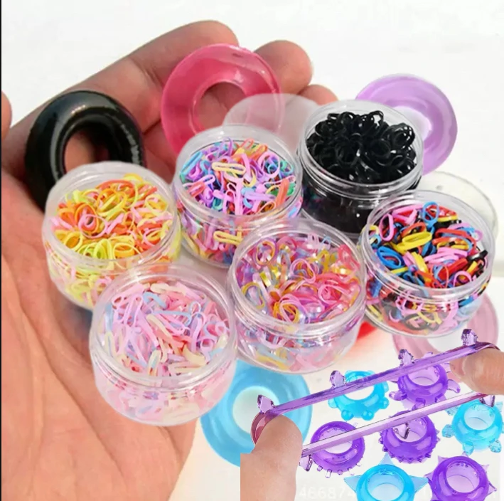 B【主播推荐】拍一发六 随机好用同颜色大小皮筋彩色加厚不易断发圈