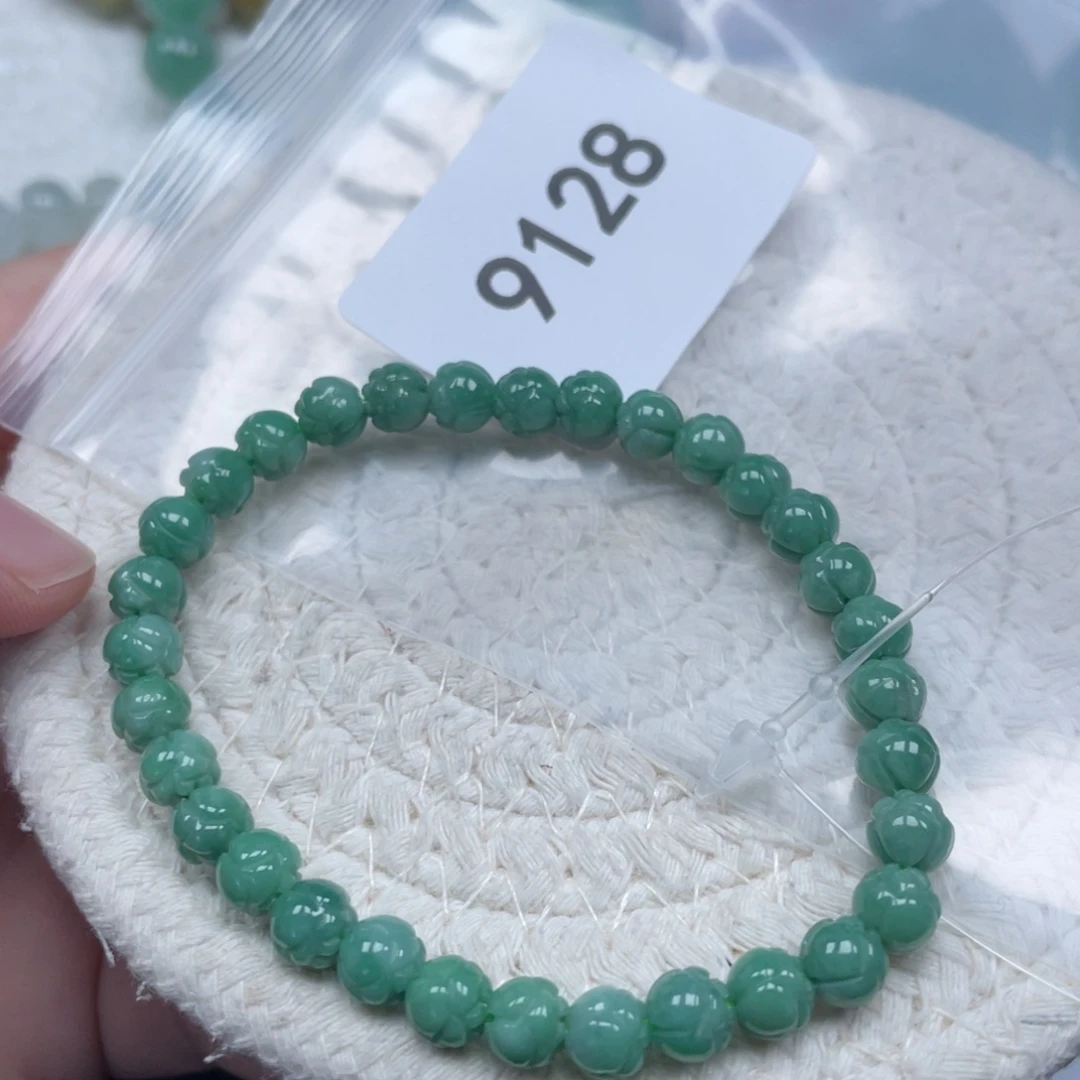 翡翠未镶嵌颈饰天然A货缅甸翡翠6.4mm