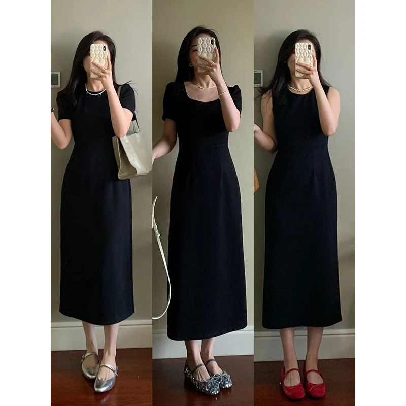 【现货款】花总吖【赫本美学】法式简约连衣裙R424Q00953+R424Q04130