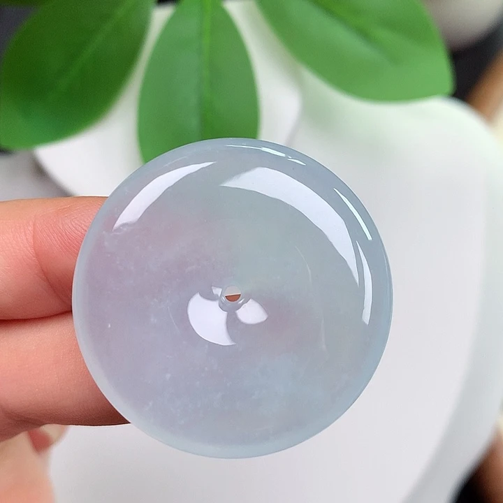 翡翠未镶嵌颈饰平安扣 33.8x6.0mm
