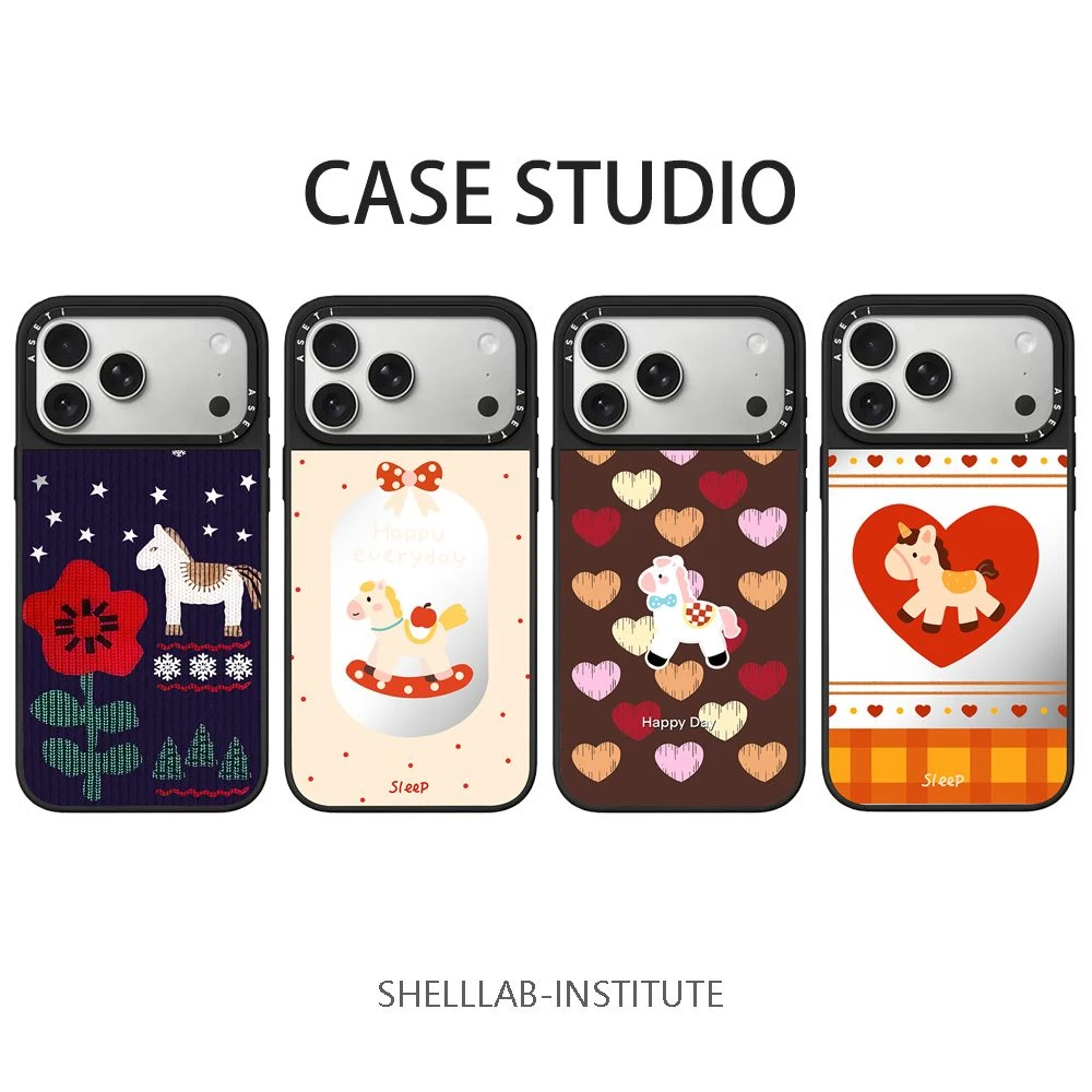 【高版本镜面磨砂】插画创意小马新年适用苹果手机壳 iPhone17/16