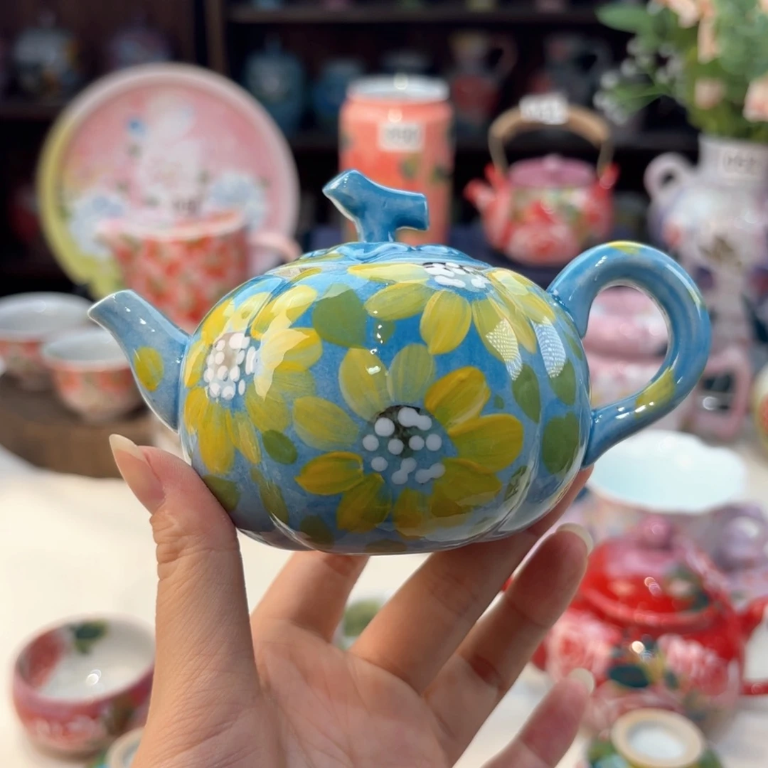 景德镇手绘高温釉下彩陶瓷茶具