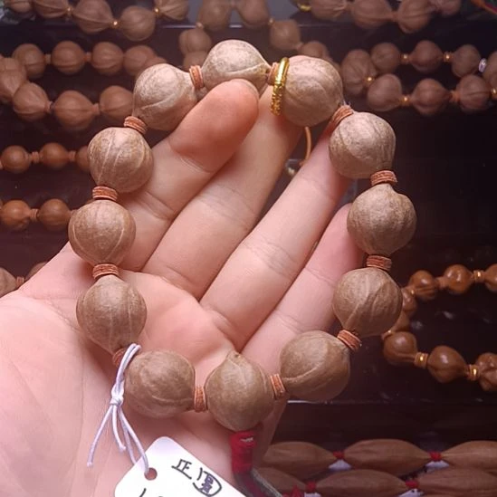 手串/手链橄榄核橄榄核三花正圆铁蒜手串1.8