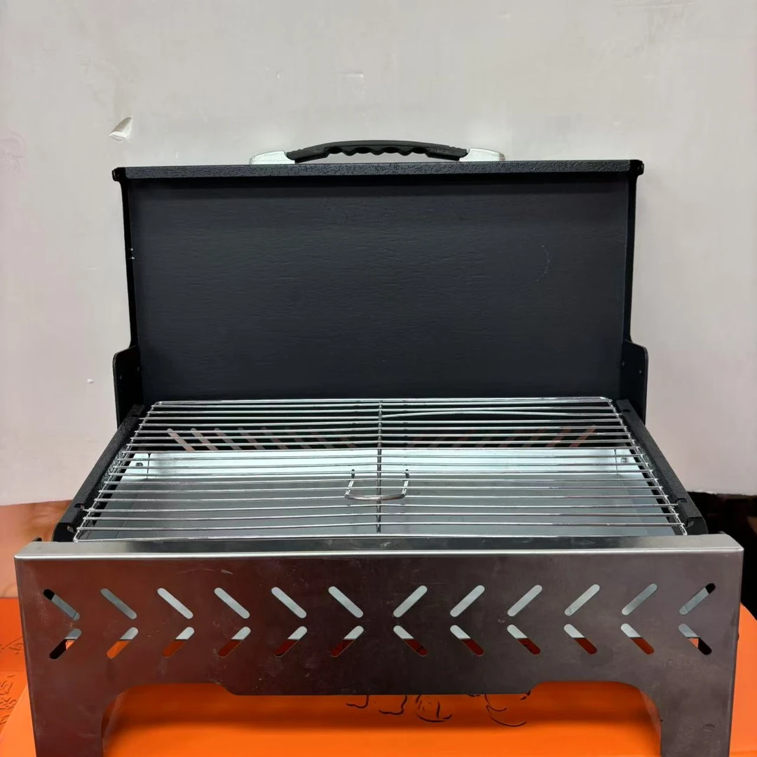 户外折叠木炭烧烤架适合庭院露营-DD