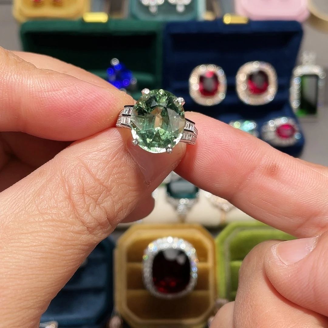 戒指碧玺18K金镶嵌8.3ct