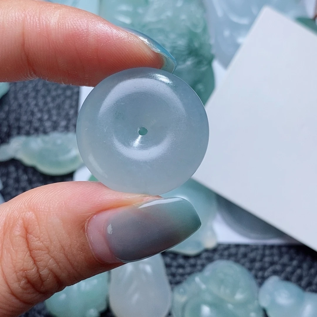 定制翡翠未镶嵌毛货付款后确认抛光