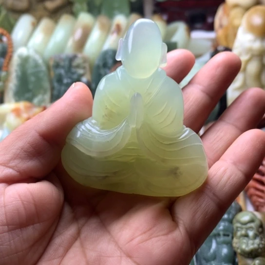 蛇纹石玉未镶嵌岫玉手把件
