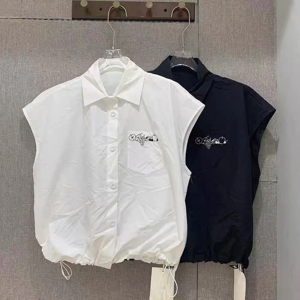 10622纽扣夏季百搭常规POLO领衬衫白色工装外套衬衣