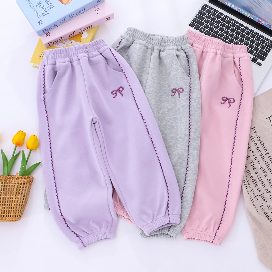 女童裤子秋季校服裤新款韩版儿童华棉运动裤女宝宝时髦百搭长裤