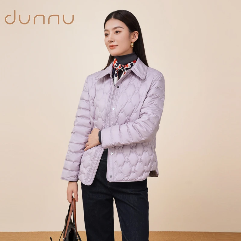 dunnu敦奴2025冬季新款翻领时尚休闲百搭保暖羽绒服FU5Y2111